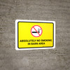 Absolutely No Smoking In Barn Area with Icon Landscape - Wall Sign