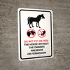 Do Not Pet Or Feed Without Owners Presence or Permission Portrait - Wall Sign
