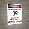 Danger: Drowning Hazards - Wall Sign Danger: Drowning Hazards - Wall Sign