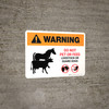 Warning: Do Not Pet or Feed Livestock or Guard Dogs Landscape - Wall Sign Warning: Do Not Pet or Feed Livestock or Guard Dogs Landscape - Wall Sign