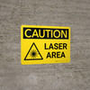 Caution: Laser Area with Hazard Graphic Landscape - Wall Sign Caution: Laser Area with Hazard Graphic Landscape - Wall Sign