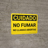 Caution: No Smoking No Open Flames Spanish Landscape - Wall Sign