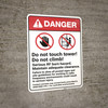 Danger: Do Not Touch or Climb Tower - Wall Sign