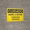 Caution: Sound Horn Spanish Landscape - Wall Sign