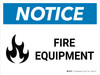 Notice: Fire Equipment with Icon Landscape - Wall Sign