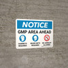 Notice: Gmp Area Ahead Watch and Jewelry Prohibited Icons Landscape - Wall Sign Notice: Gmp Area Ahead Watch and Jewelry Prohibited Icons Landscape - Wall Sign