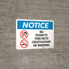 Notice: No Peanuts Tree Nuts Crustaceans Smoking with Icon Landscape - Wall Sign