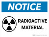Notice: Radioactive Material with Icon Landscape - Wall Sign Notice: Radioactive Material with Icon Landscape - Wall Sign