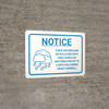 Notice: These Waters May Be Polluted with Icon Landscape - Wall Sign