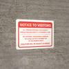 Notice: To Visitors No Trespassing - Violators will be Subject to Arrest Landscape - Wall Sign
