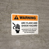 Warning: Arc Flash and Shock Hazard Appropriate PPE and Tools Required Landscape - Wall Sign