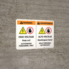 Warning: High Voltage Keep Out Authorized Bilingual Spanish Landscape - Wall Sign