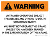 Warning: Untrained Operators Subject Themselves and Others To Injury Landscape - Wall Sign