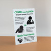 Cover Your Cough - Stop the Spread of Germs - Desktop Sign