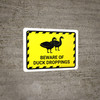 Beware Of Duck Droppings Yellow Hazard Landscape - Wall Sign Beware Of Duck Droppings Yellow Hazard Landscape - Wall Sign