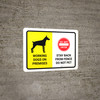 Working Dogs On Premises - Stay Back From Fence Landscape - Wall Sign Working Dogs On Premises - Stay Back From Fence Landscape - Wall Sign