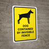 Dog Contained By Invisible Fence Portrait - Wall Sign