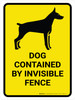 Dog Contained By Invisible Fence Portrait - Wall Sign