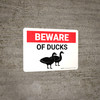 Beware of Ducks Landscape - Wall Sign Beware of Ducks Landscape - Wall Sign