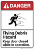 Danger: Flying Debris Hazard ANSI - Wall Sign Danger: Flying Debris Hazard ANSI - Wall Sign