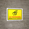 No Trespassing - Beware Of Rattlesnakes Yellow Landscape - Wall Sign