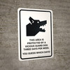 This Area Protected By A Vicious Dog Three Times Per Week, Guess Which Days! Portrait - Wall Sign This Area Protected By A Vicious Dog Three Times Per Week, Guess Which Days! Portrait - Wall Sign