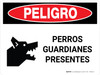 Peligro: Guard Dogs On Duty Landscape - Wall Sign