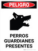 Peligro: Guard Dogs On Duty - Wall Sign Peligro: Guard Dogs On Duty - Wall Sign