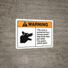 Warning: This Area is Protected By A Vicious Dog Three Times Per Week Ansi Landscape - Wall Sign