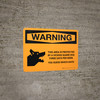 Warning: This Area is Protected By A Vicious Dog Three Times Per Week Landscape - Wall Sign