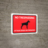 No Trespassing - Attack Dogs On Premises Landscape - Wall Sign No Trespassing - Attack Dogs On Premises Landscape - Wall Sign