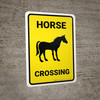 Horse Crossing With Icon Portrait - Wall Sign