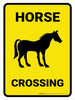 Horse Crossing With Icon Portrait - Wall Sign