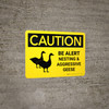 Caution: Be Alert - Nesting & Aggressive Geese Landscape - Wall Sign Caution: Be Alert - Nesting & Aggressive Geese Landscape - Wall Sign
