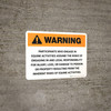 Warning: Equine Activities Assume The Risks And Legal Landscape - Wall Sign