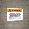 Warning: Missouri Equine Activity Sponsor Not Liable Landscape - Wall Sign