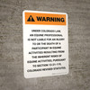 Warning: Colorado Equine Activity Sponsor Not Liable Portrait - Wall Sign