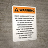Warning: Massachusetts Equine Activity Sponsor Not Liable Portrait - Wall Sign