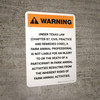 Warning: Texas Farm Animal Professional Is Not Liable Portrait - Wall Sign Warning: Texas Farm Animal Professional Is Not Liable Portrait - Wall Sign
