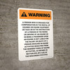 Warning: Wisconsin The Rental Of Equines Or Equine Equipment Portrait - Wall Sign
