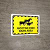 Nicotine Free Barn Area With Animal Icons Landscape - Wall Sign