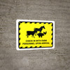 Check In With Farm Personnel Upon Arrival with Animal Icons Hazard Landscape - Wall Sign