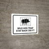 Wild Hog Trap Stay Back 200 Ft with Icon Landscape - Wall Sign Wild Hog Trap Stay Back 200 Ft with Icon Landscape - Wall Sign