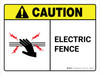 Caution: Electric Fence ANSI Landscape - Wall Sign Caution: Electric Fence ANSI Landscape - Wall Sign