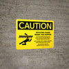 Caution: Rotating Auger Inside This Hopper Landscape - Wall Sign