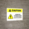Caution: Herbicide Storage Area - Use Proper PPE White Landscape - Wall Sign