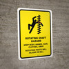 Rotating Shaft Hazard - Keep Body Away Portrait - Wall Sign