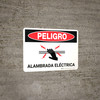 Peligro: Electric Fence Landscape - Wall Sign