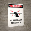 Peligro: Electric Fence Portrait - Wall Sign