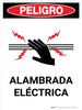 Peligro: Electric Fence Portrait - Wall Sign